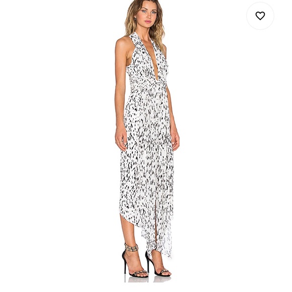 shona joy buell plunged midi dress